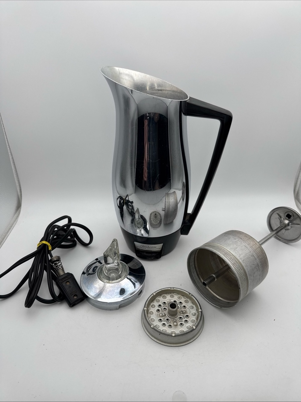 Vintage Sunbeam AP-12C Coffee Maker Percolator Danish Modern Complete